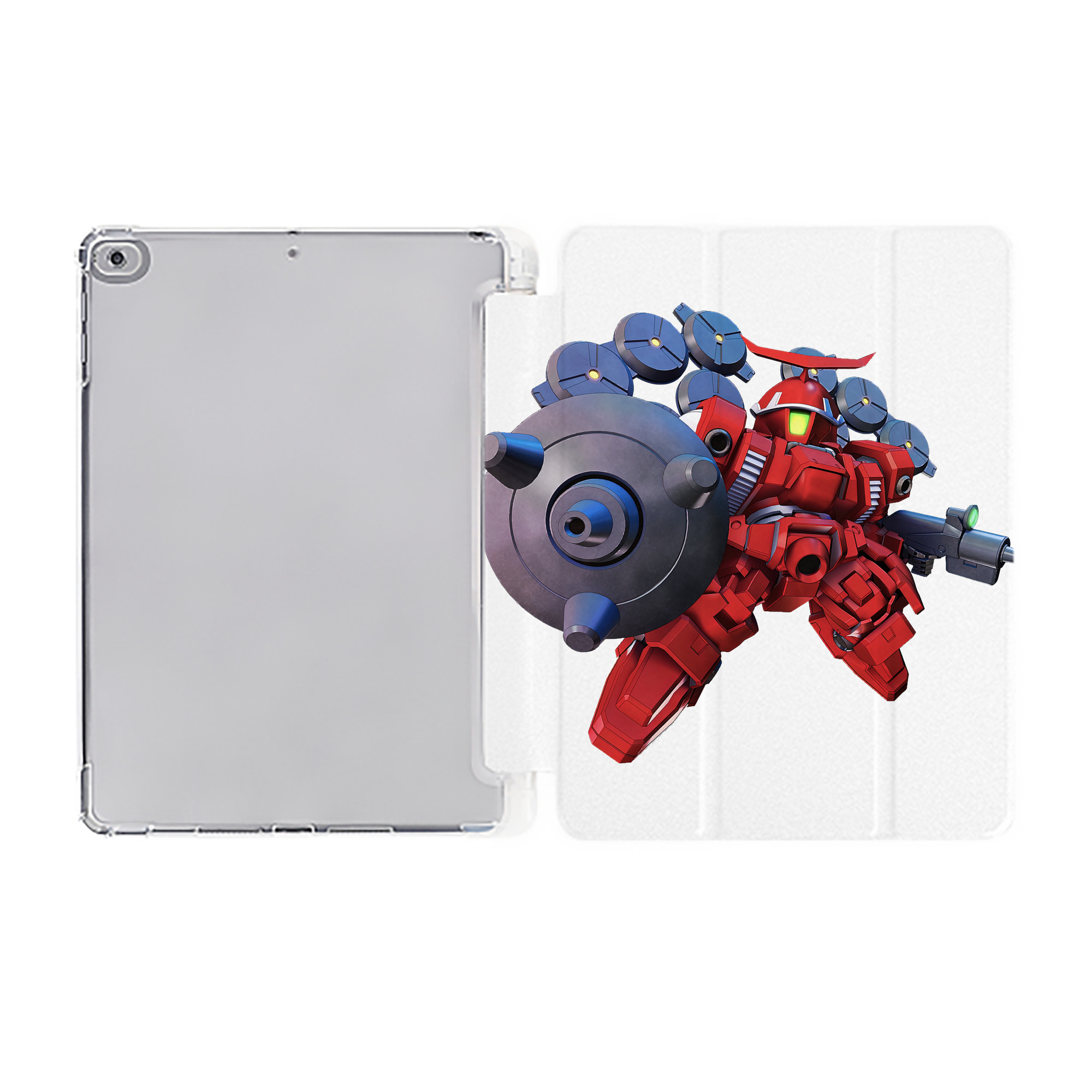 （画像用） 機動戦士ガンダム Mobile Suit Gundam IPad ケース ペン収納付き 三つ折りスタンド PUレザー×シリコン 対応機種9.5/10.5/10.9インチ